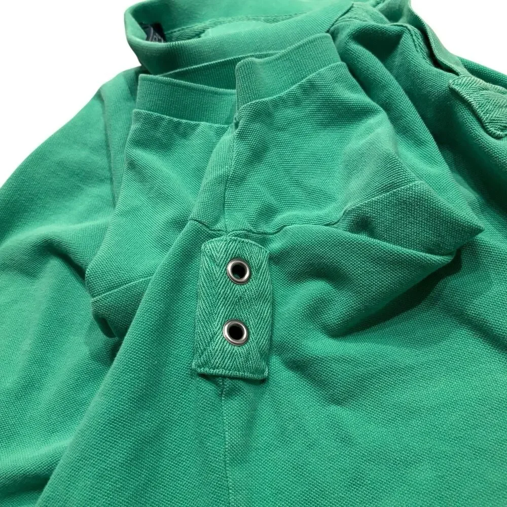 Vintage Polo Ralph Lauren Rugby Polo Kelly Green Double Big Pony Logo Large